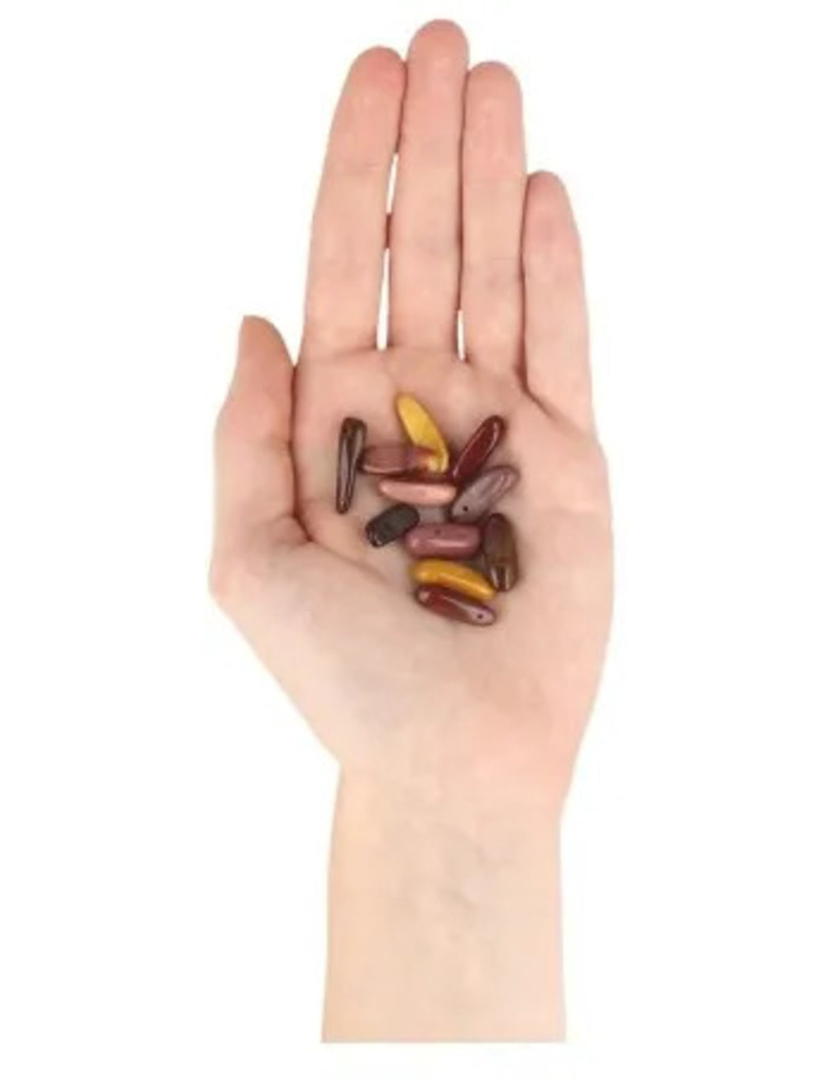 Mokaiet kralen longdrop - 11 st.