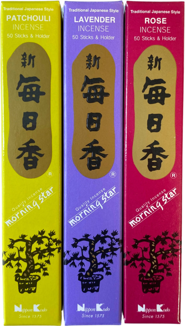 Morning Star voordeelpakket wierook stokjes Rose - Patchouli - Lavender