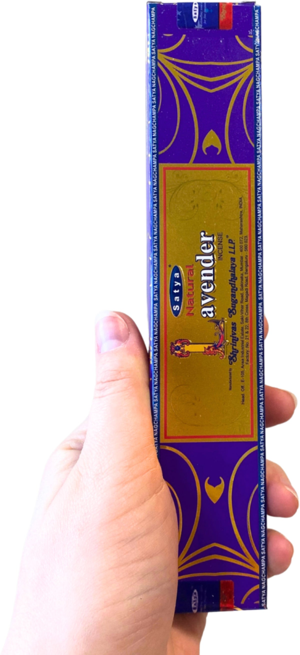 Natural Lavender wierook stokjes 15 grams Satya - doos van 12 st.