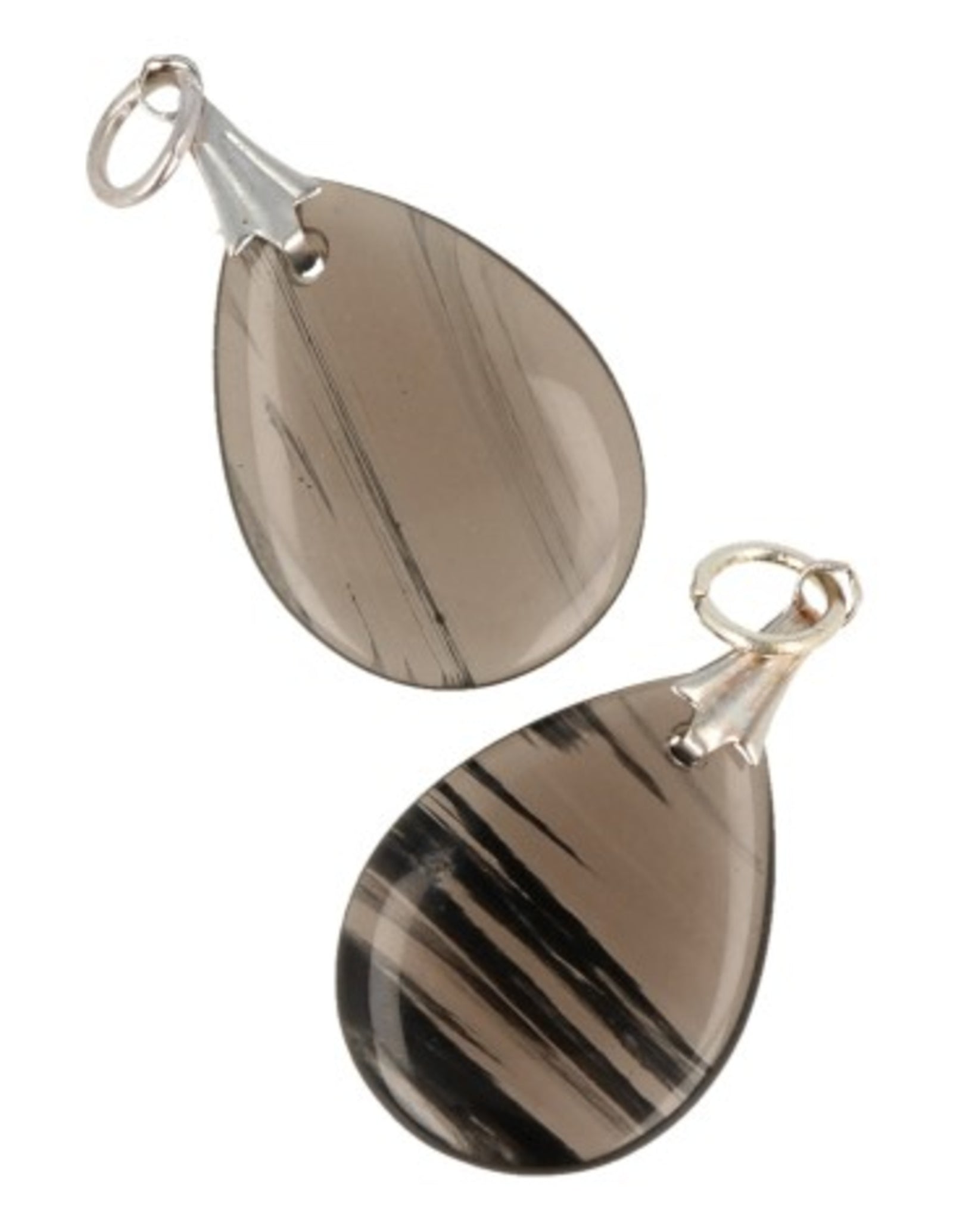 Obsidiaan lamellen edelsteen hanger