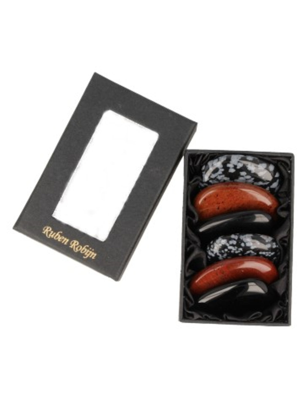Obsidiaan oplegstenen massage set