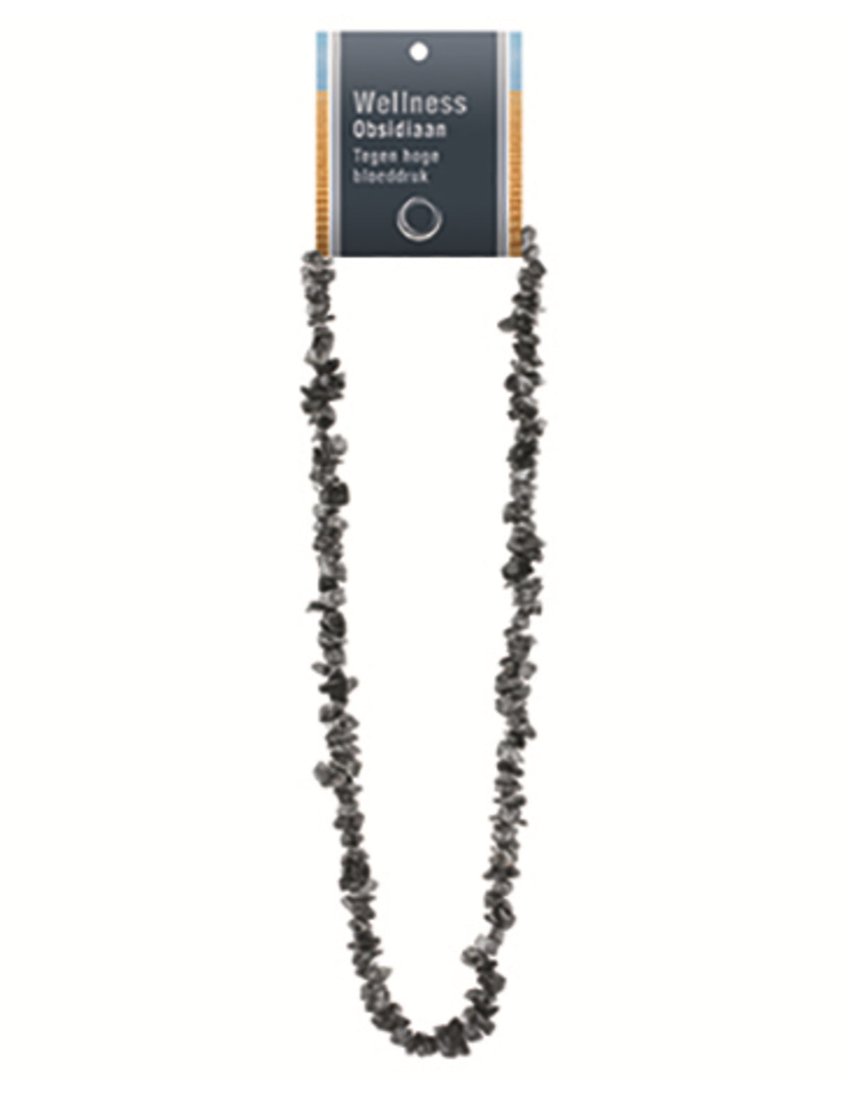 Obsidiaan sneeuwvlok splitketting + kaart