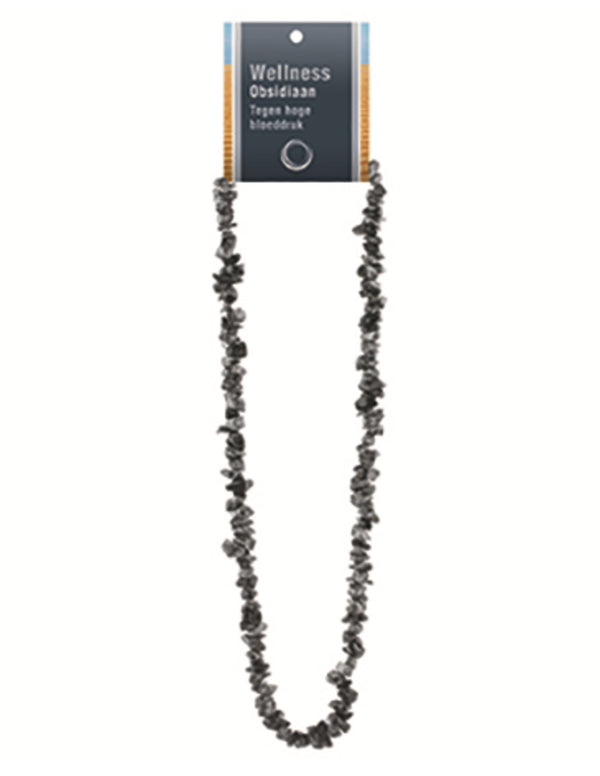 Obsidiaan sneeuwvlok edelsteen splitketting