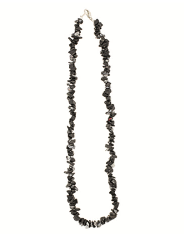 Obsidiaan sneeuwvlok edelsteen splitketting