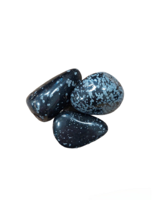 Obsidiaan sneeuwvlok edelsteen trommelstenen 100 gr. (mt3)