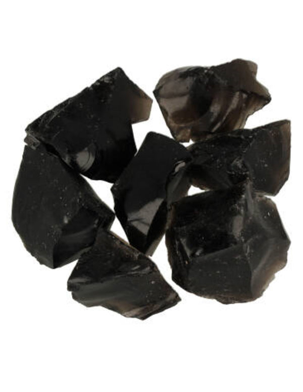 Obsidiaan zwart 250 gr. ruwe edelsteen brokjes