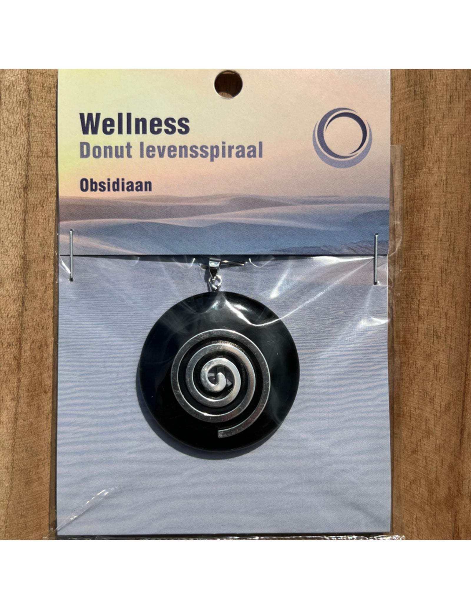 Obsidiaan zwart donut levensspiraal