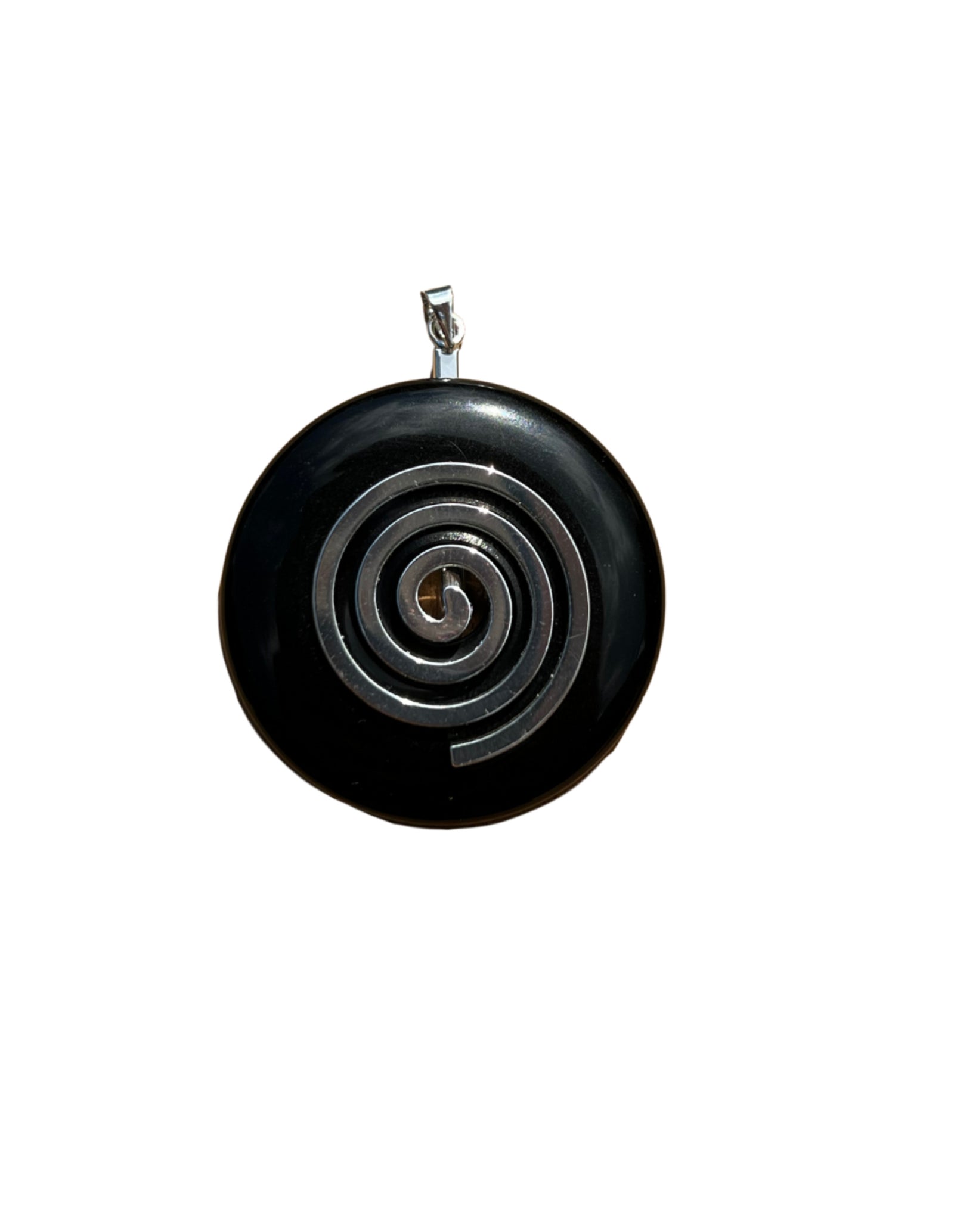 Obsidiaan zwart donut levensspiraal