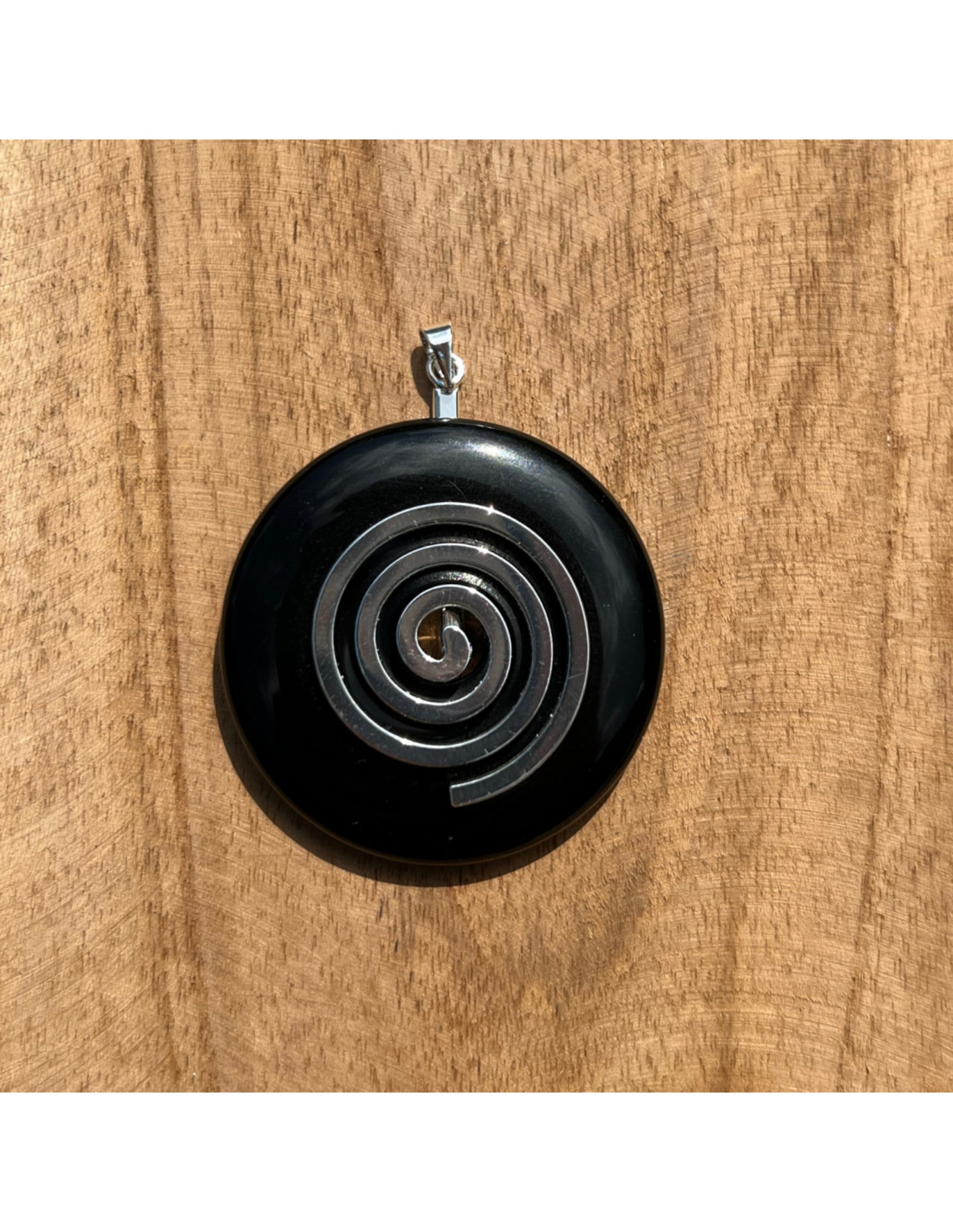 Obsidiaan zwart donut levensspiraal