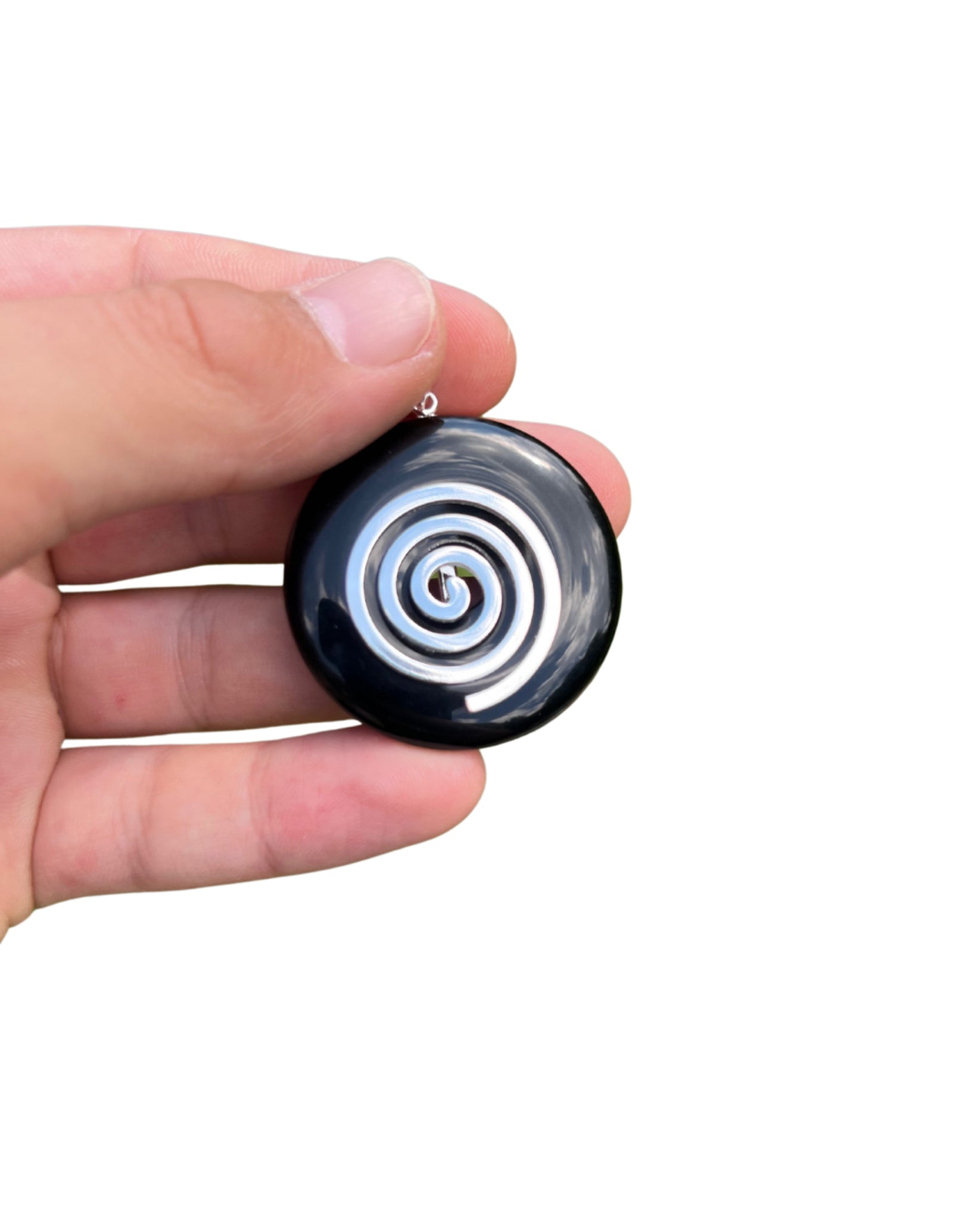 Obsidiaan zwart donut levensspiraal