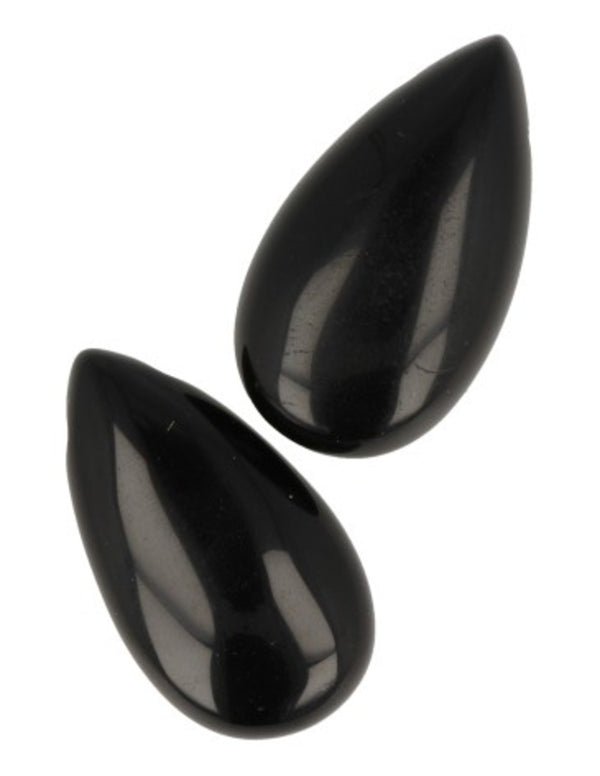 Obsidiaan zwart edelsteen druppel hanger