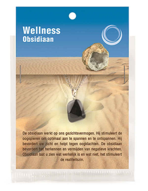 Obsidiaan zwart Edelsteen Hanger