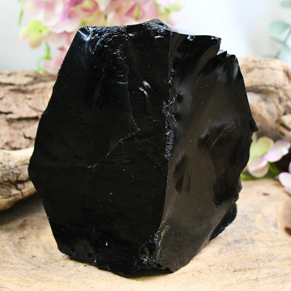 Obsidiaan zwart ruw stuk nr.01