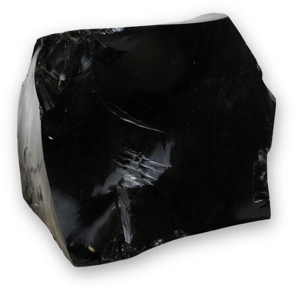 Obsidiaan zwart ruwe edelsteen stuk nr.02