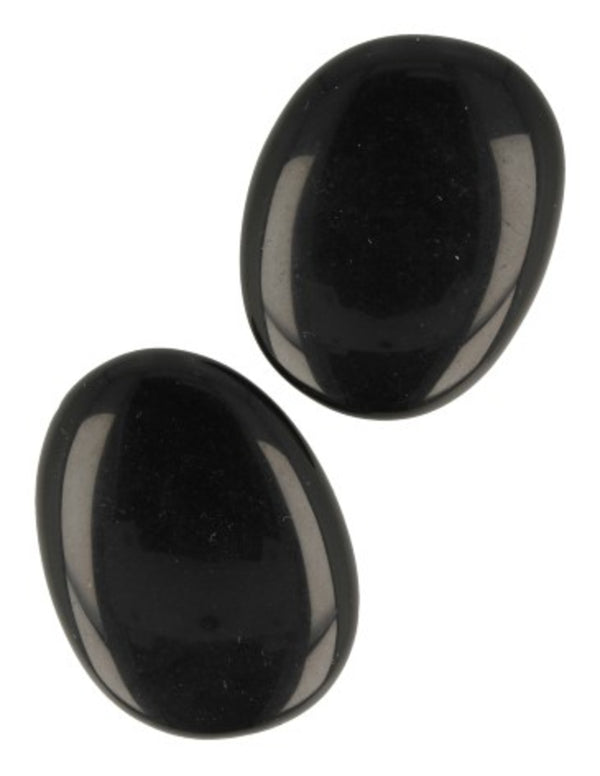 Obsidiaan zwart edelsteen zaksteen