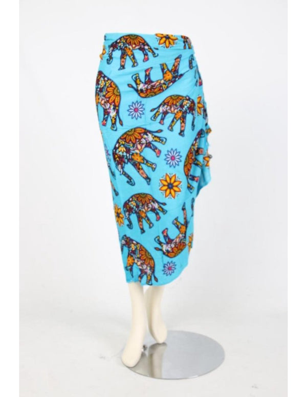 Sarong Olifanten - blauw