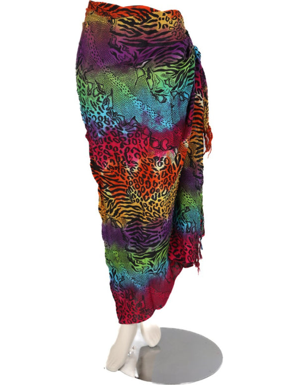 Sarong dierenprint - regenboog