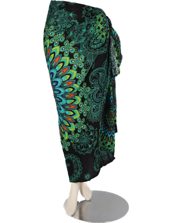 Sarong Bloemrijke Mandala - donker groen