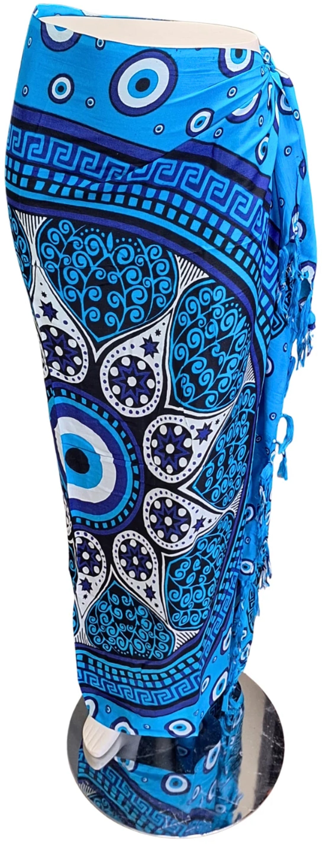 Om Namaste Sarong - 503 - Blauwe Mandala - Griekse Stijl