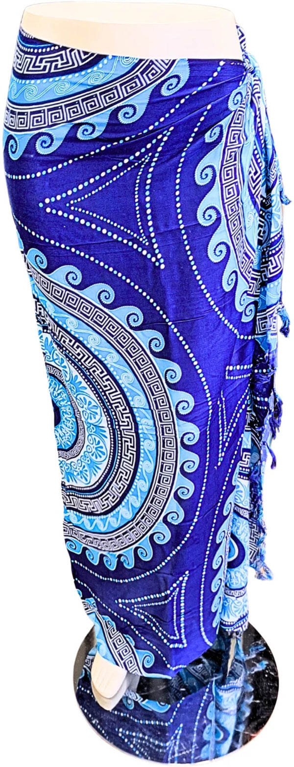 Sarong Blauwe Mandala - Griekse Stijl