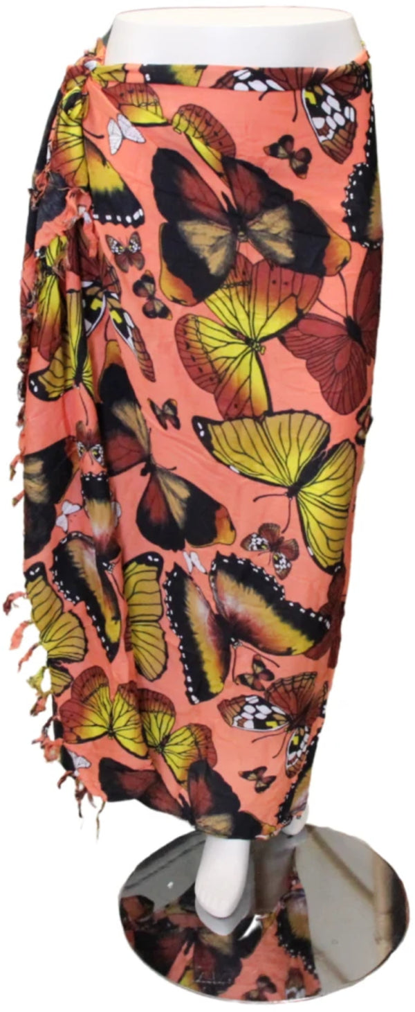 Sarong Oranje met vlinders