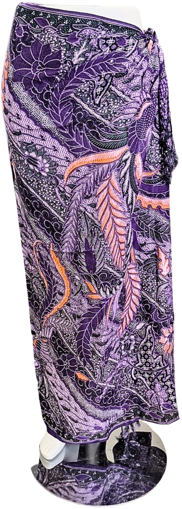 Sarong Batik Paars en Oranje - Vuurvogel