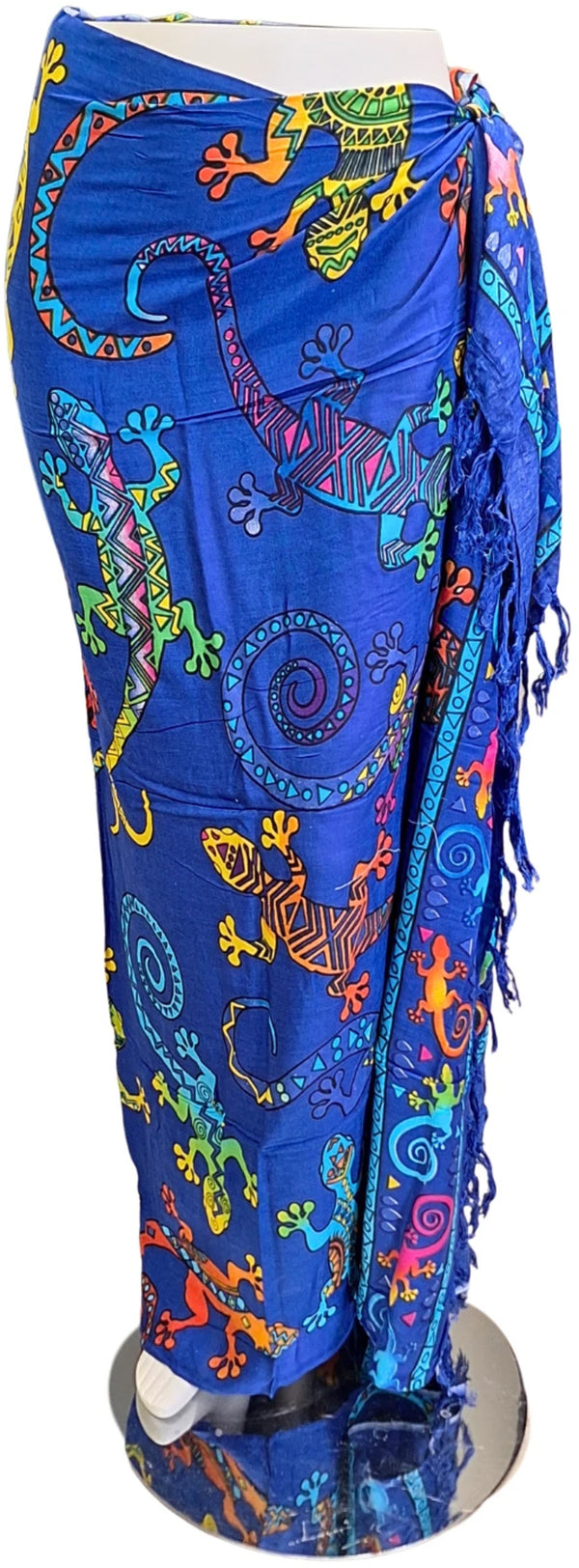 Sarong Gekko's op blauw