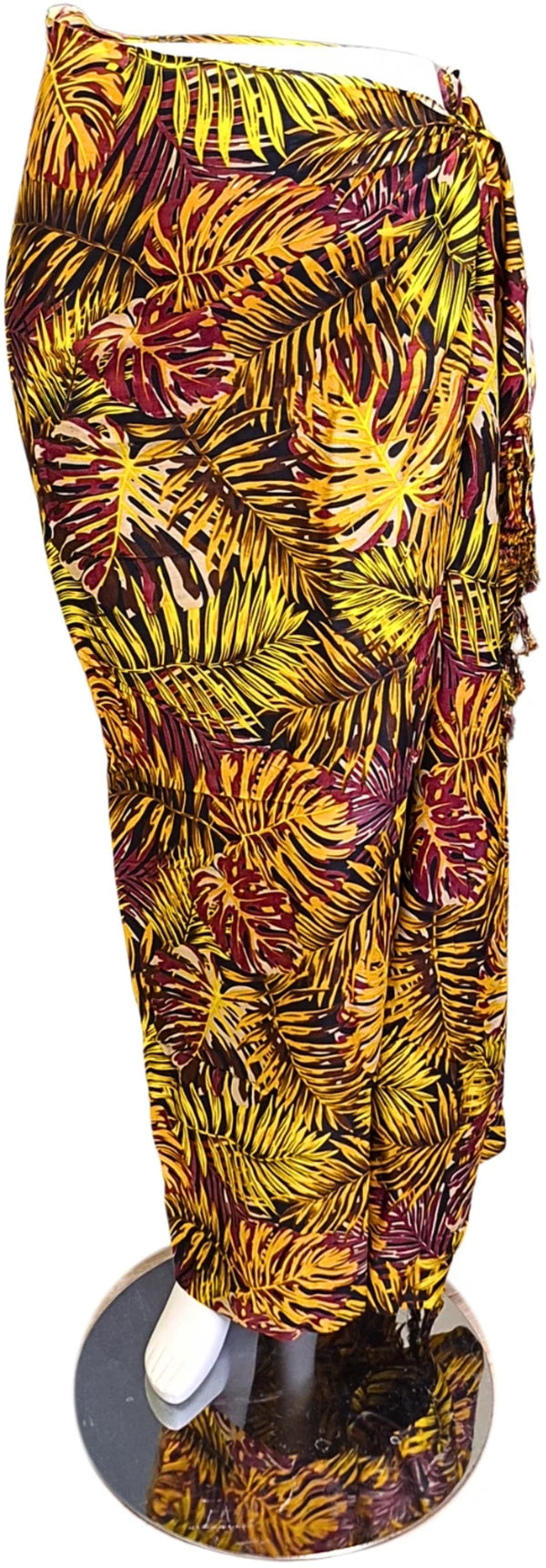 Sarong Tropische bladeren - Geel en bruin