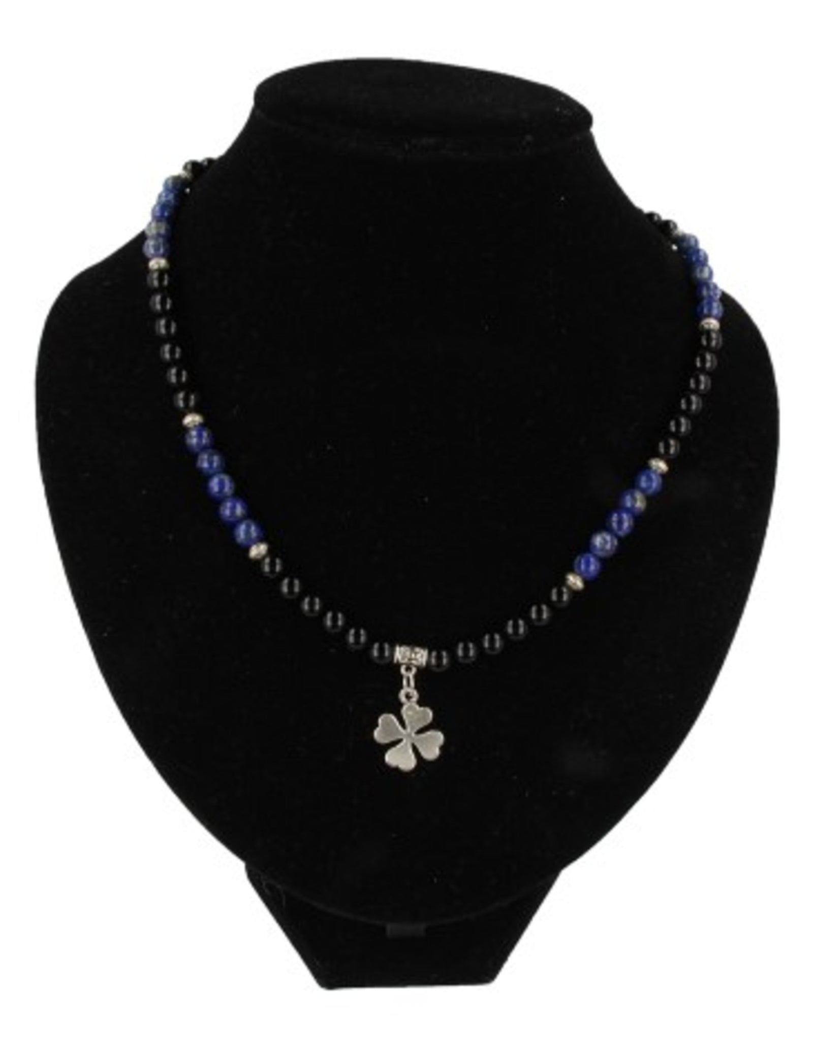 Onyx / Lapis Lazuli edelsteen ketting mannen