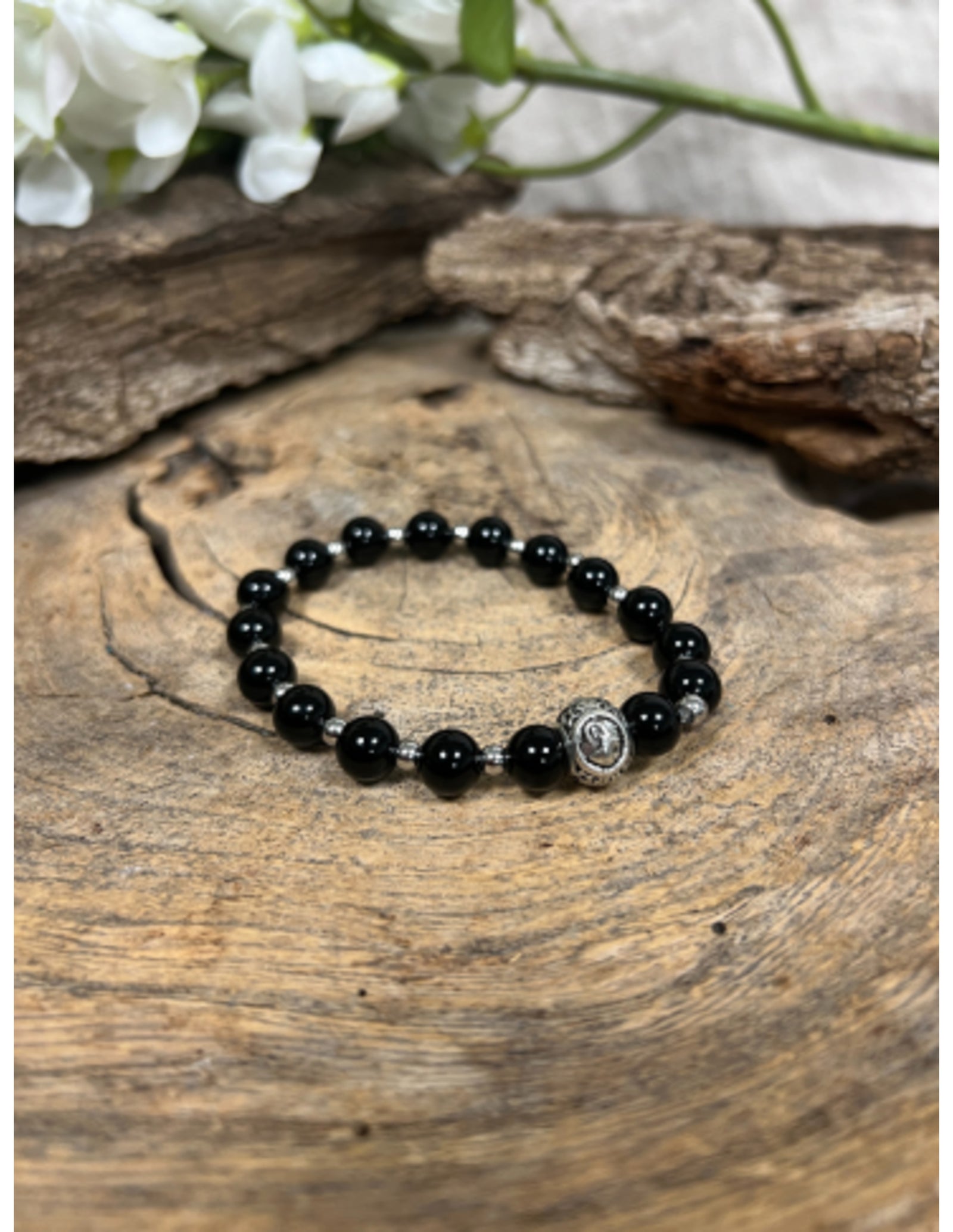 Onyx sterrenbeeld armband - Steenbok