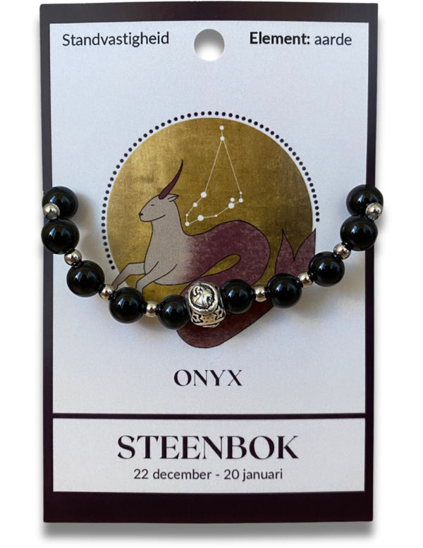 Onyx sterrenbeeld edelsteen armband - Steenbok