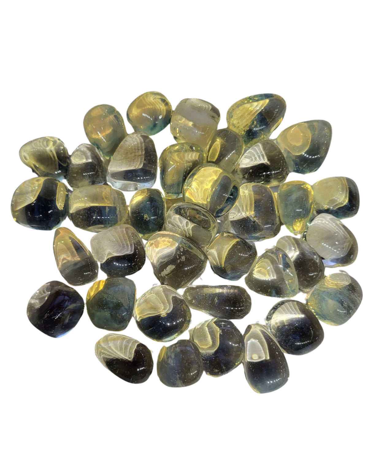 Opaliet geel 500 gr. trommelstenen (synth) (mt3)