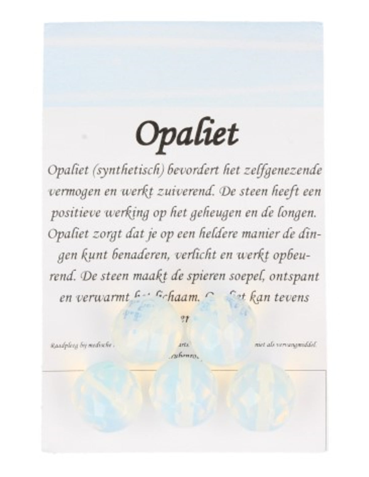Opaliet kralen facet 15 mm (synth) - 5 st.
