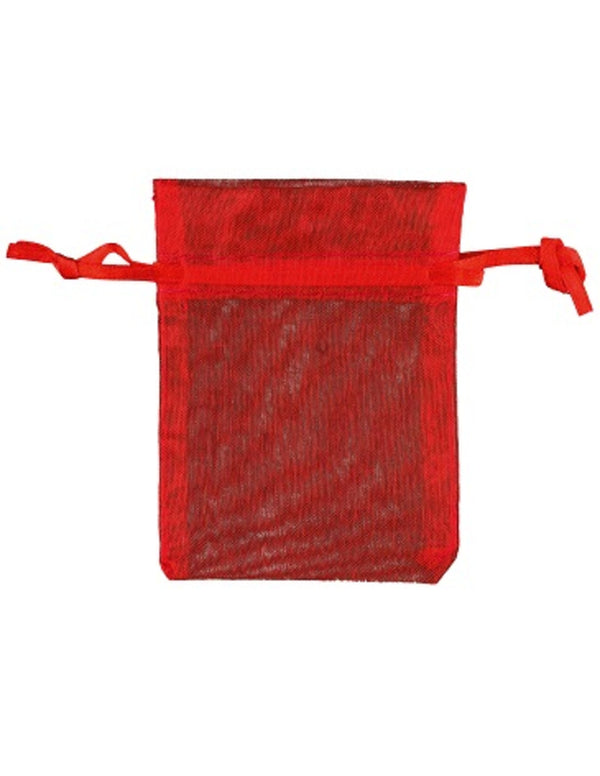 Organza buidels 7x9 - 10 stuks rood