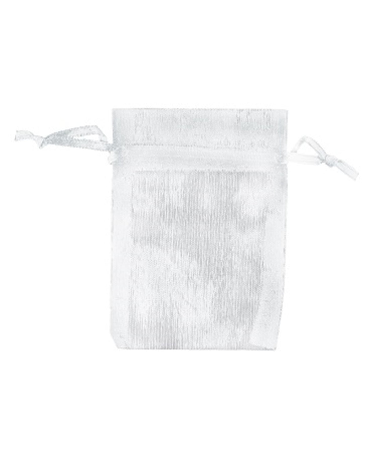 Organza buidels 7x9 - 10 stuks zilverkleur
