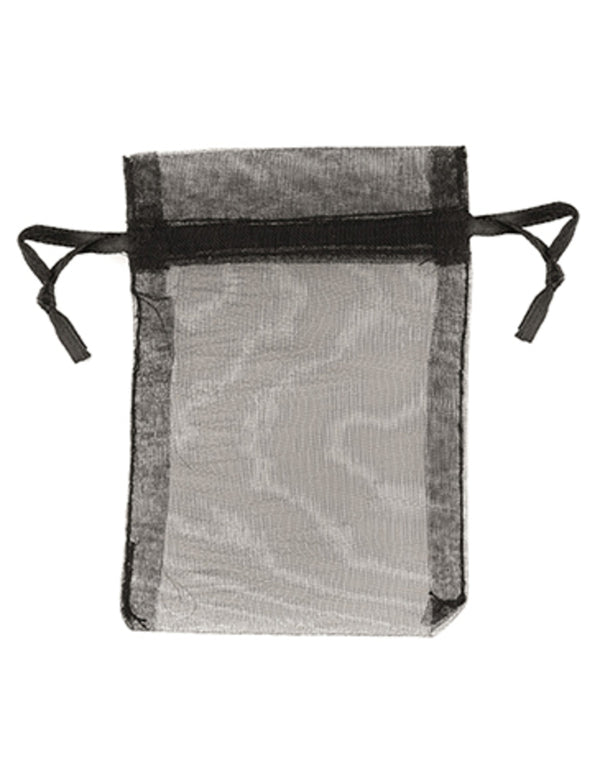 Organza buidels 7x9 - 10 stuks zwart