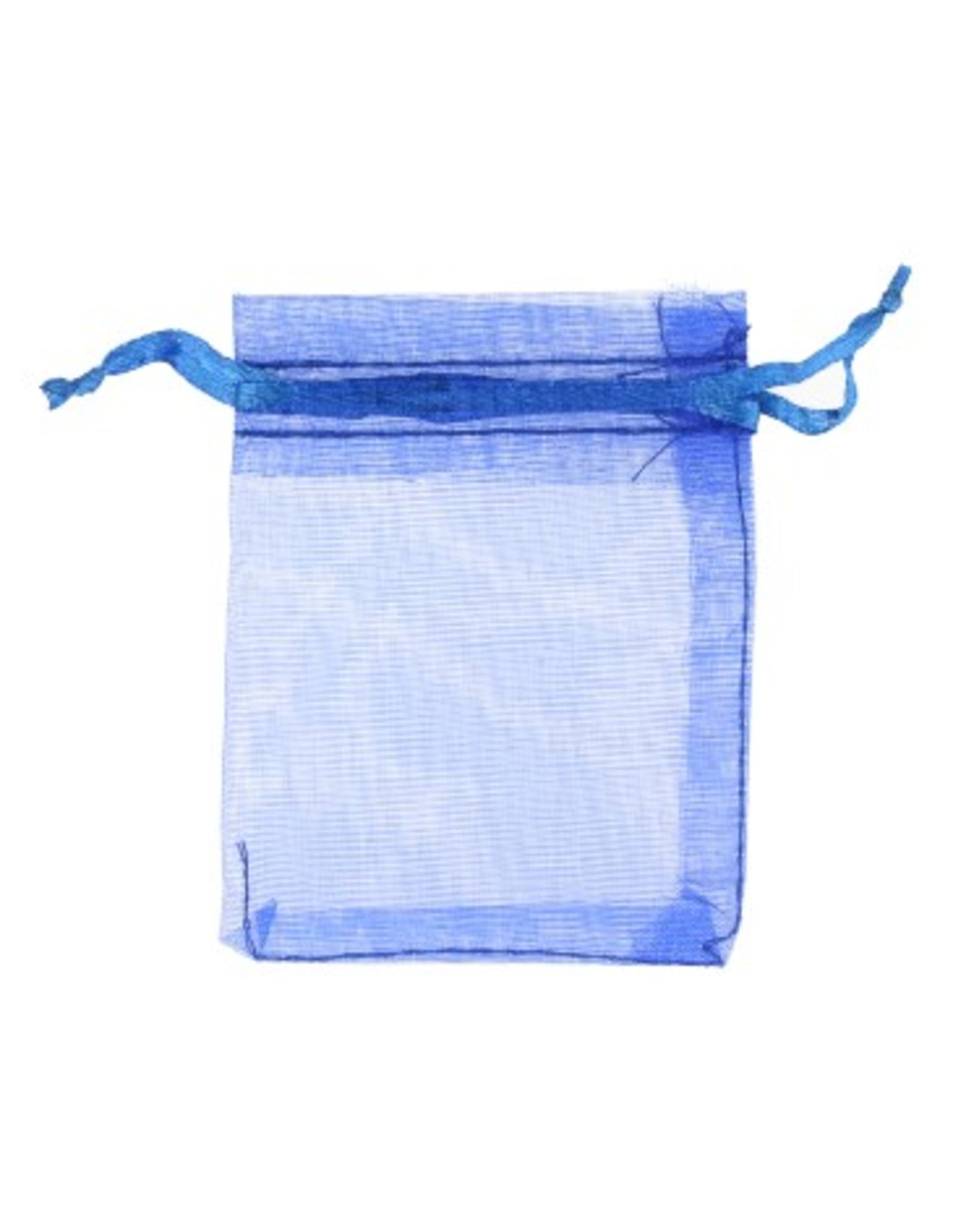 Organza buidels 7x9 - 100 stuks blauw donker