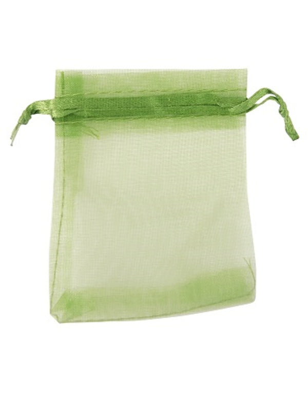 Organza buidels 7x9 - 100 stuks groen donker