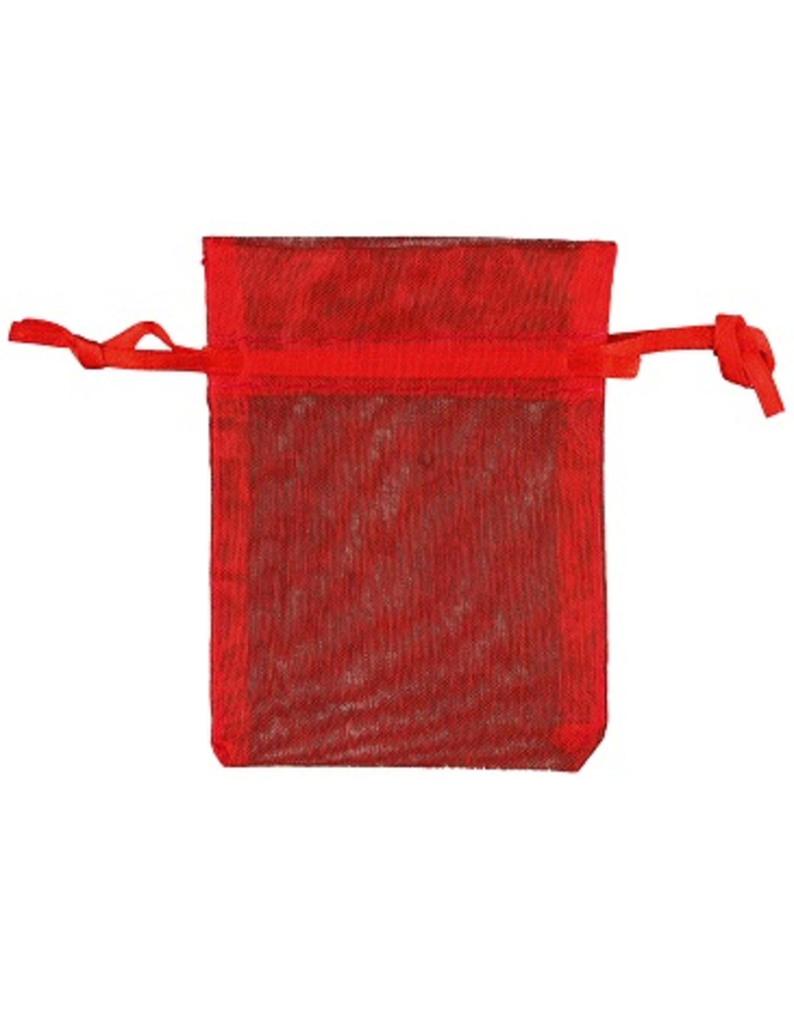 Organza buidels 7x9 - 100 stuks rood