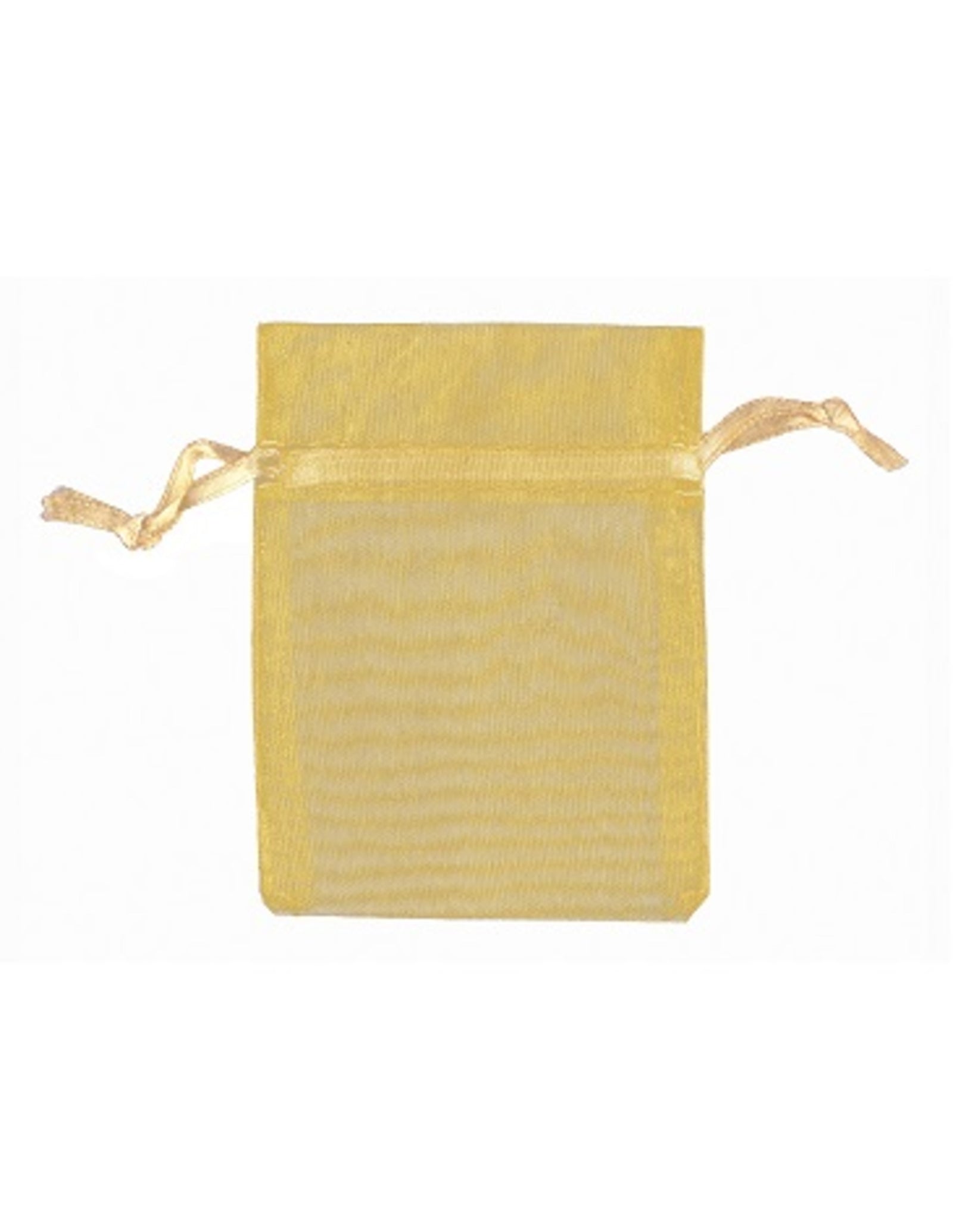 Organza buidels 9x12 - 10 stuks goudkleur