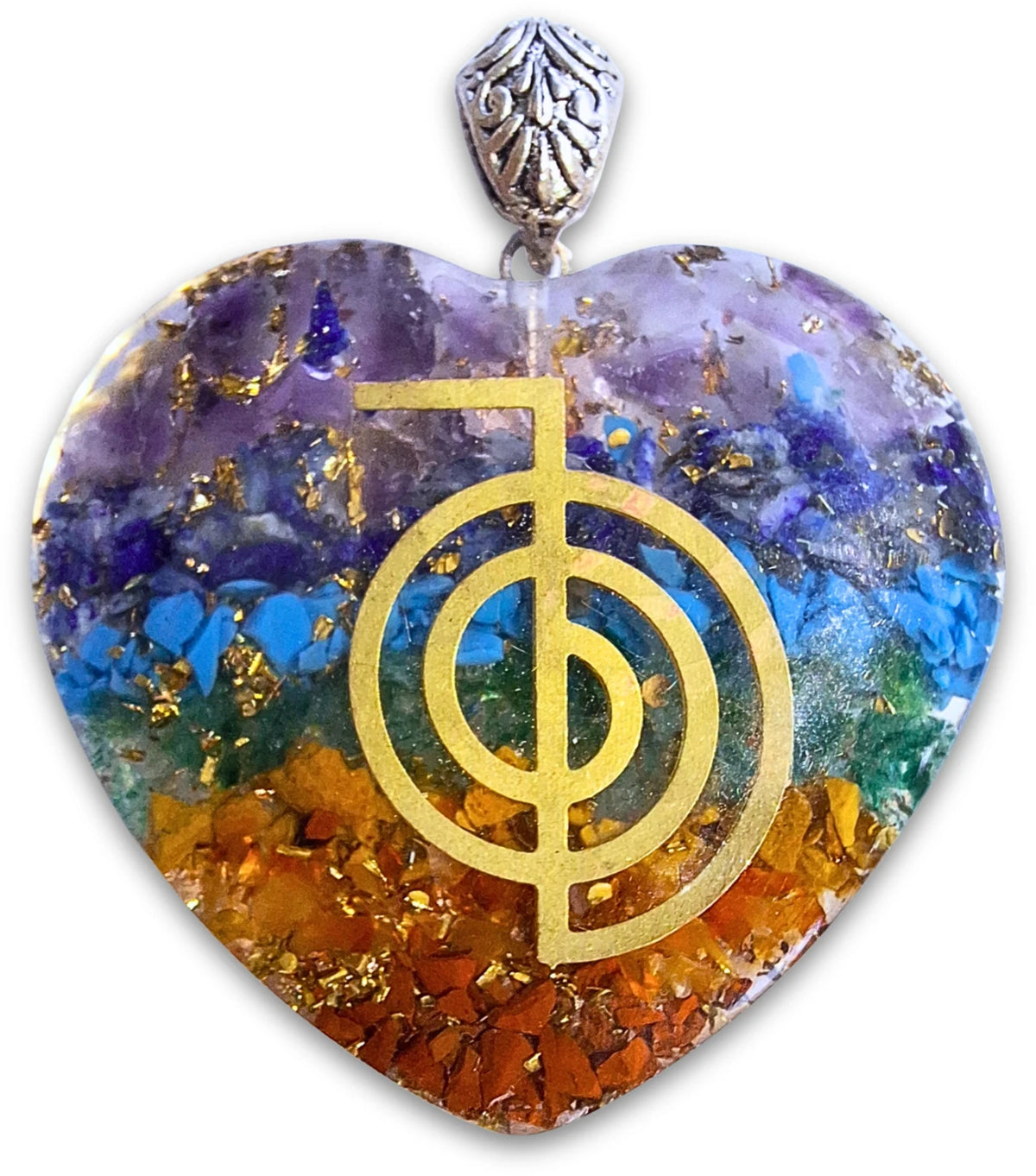 Orgonite Chakra hart hanger