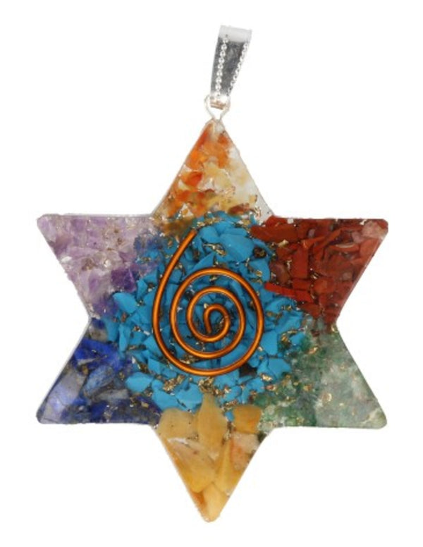 Orgonit Chakra Stern Anhänger