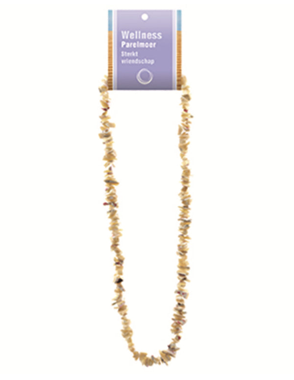 Parelmoer edelsteen splitketting