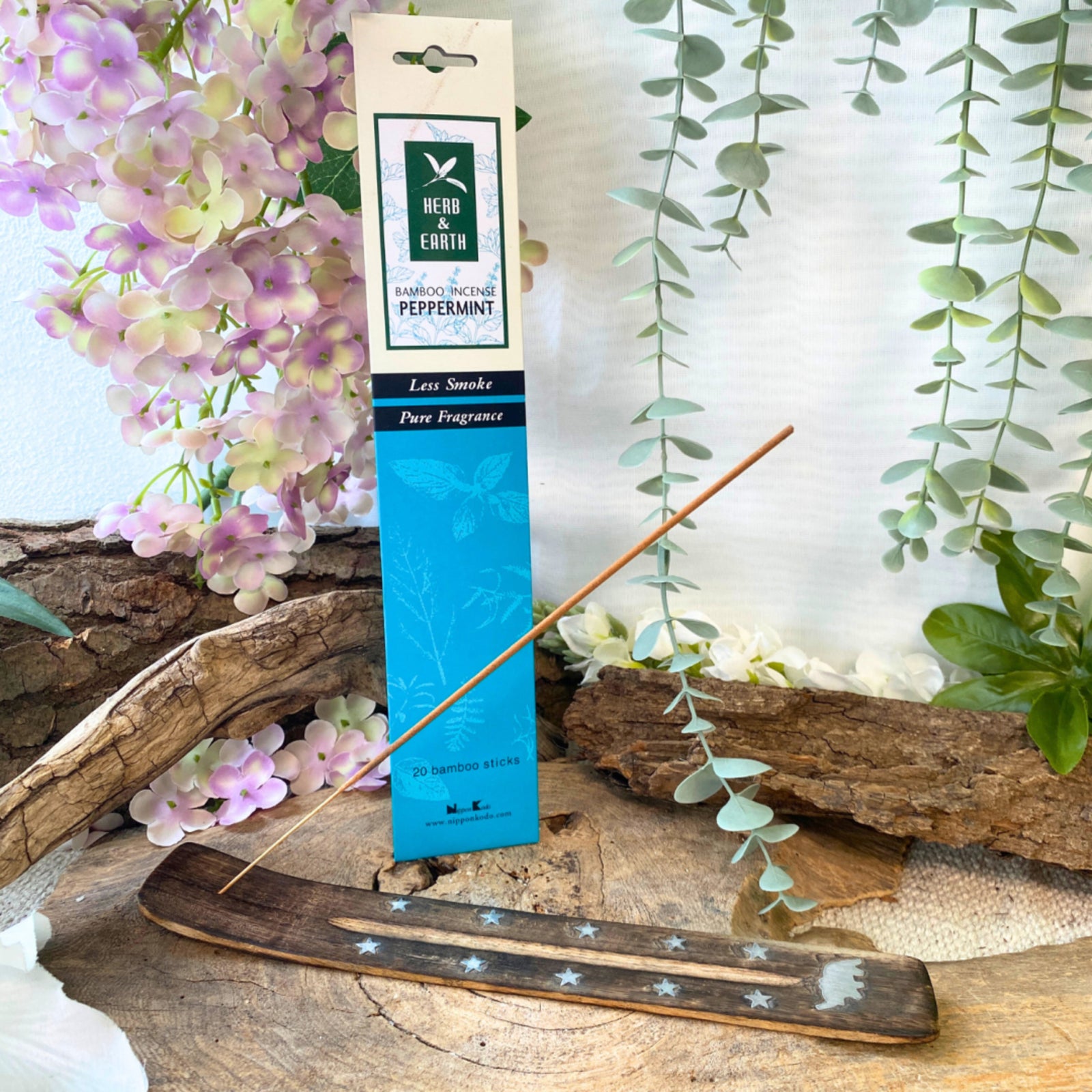 Peppermint Herb & Earth Nippon Kodo - Wierook Stokjes