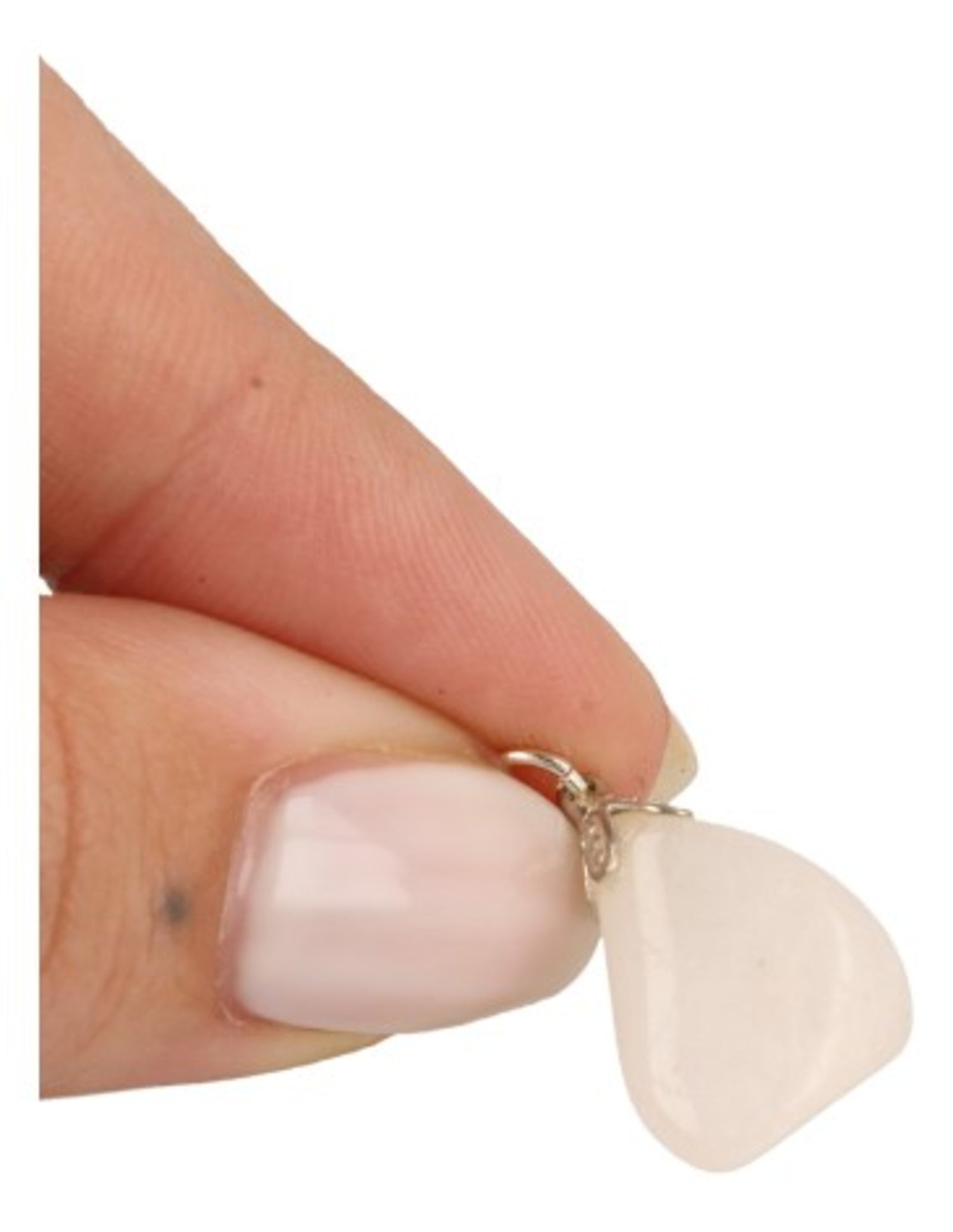 Petaliet wit edelsteen hanger