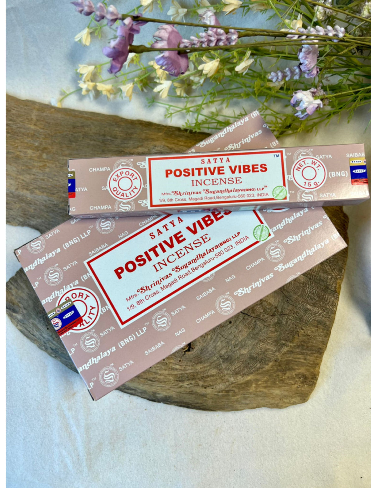 Positive Vibes wierook 15 grams Satya - doos van 12 st.