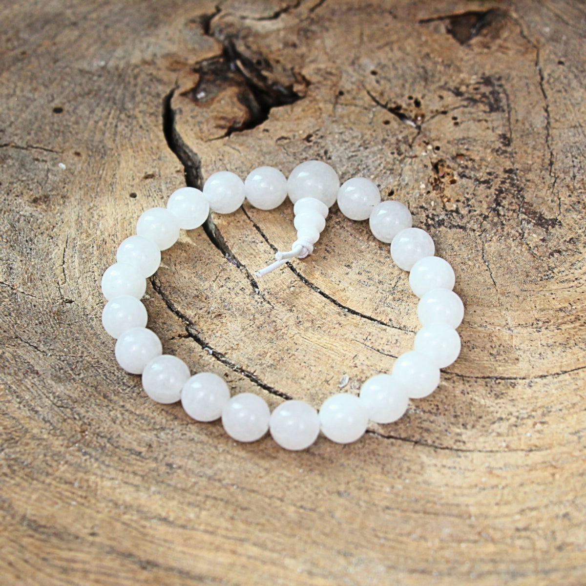 Powerbead armband Jade wit