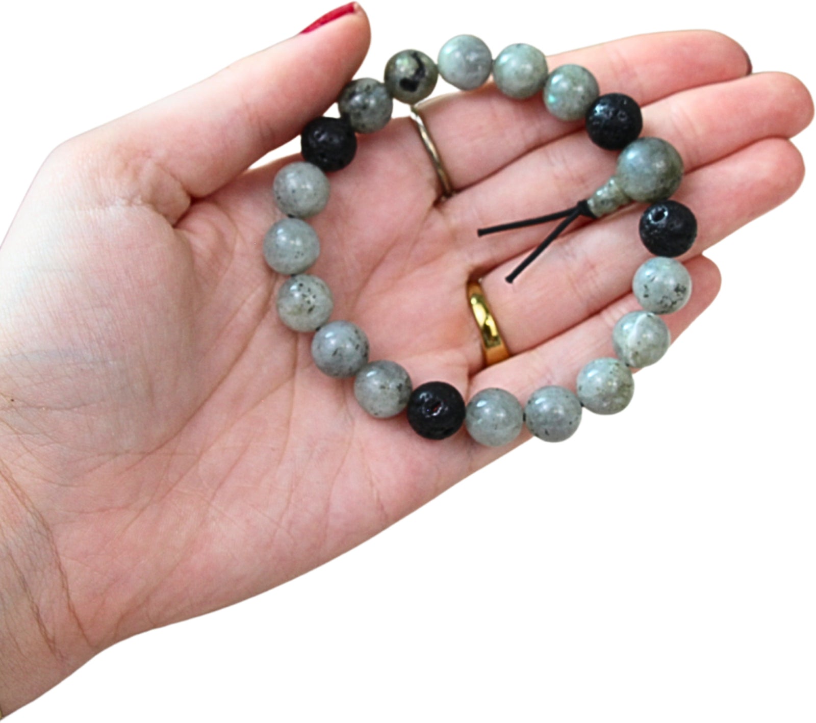 Powerbead mannen Labradoriet -armband 19 cm