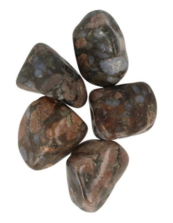 Que Sera 100 gr. edelsteen trommelstenen (blauwe Rhyoliet) (mt3)
