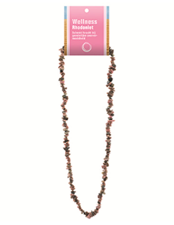 Rhodoniet edelsteen splitketting